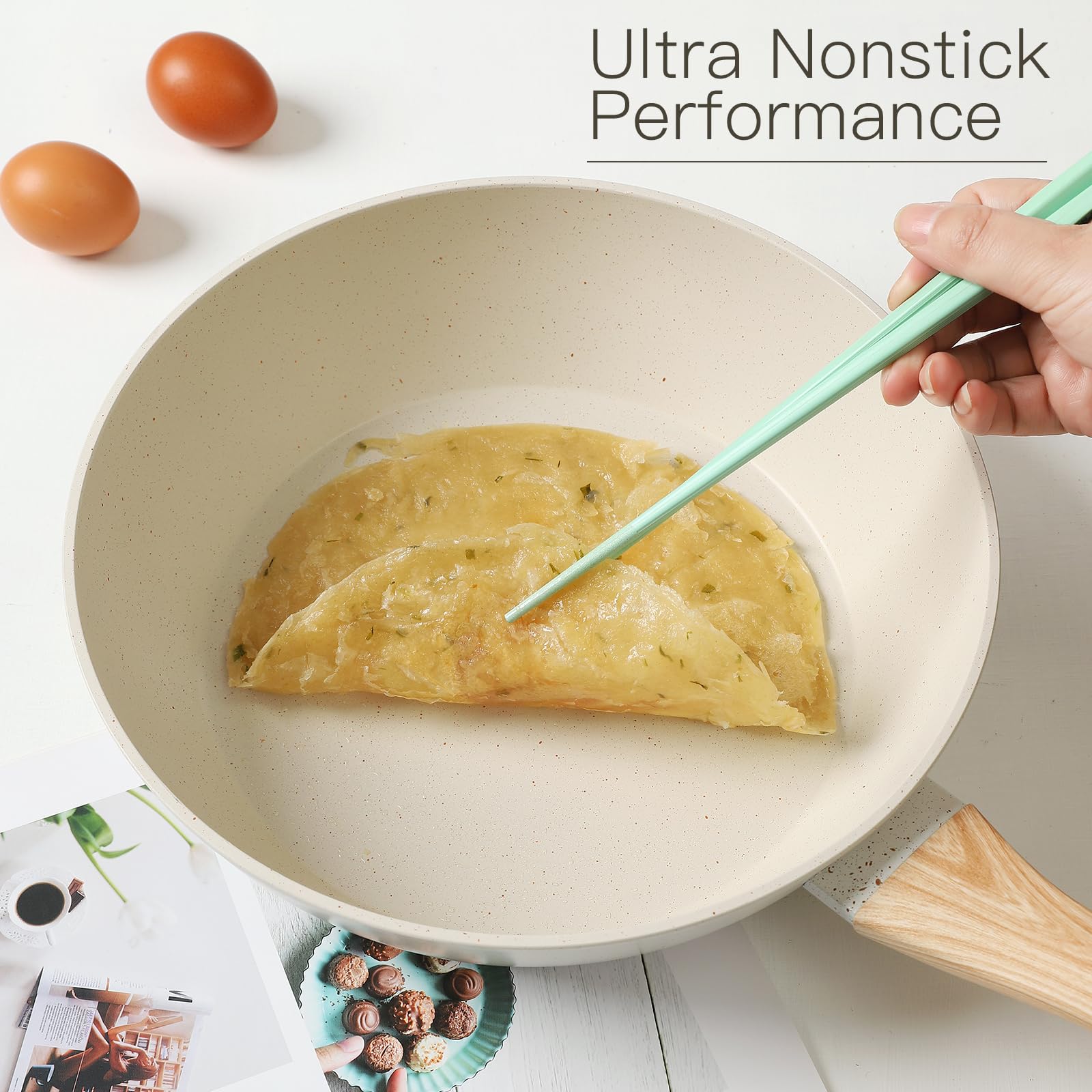 Anymark 4.3Qt covered steamer insert, gentle steam for vegetables.