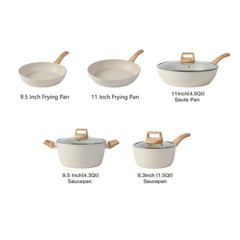 Anymark 9-inch nonstick fryer in action, fast heating and easy cleanup.