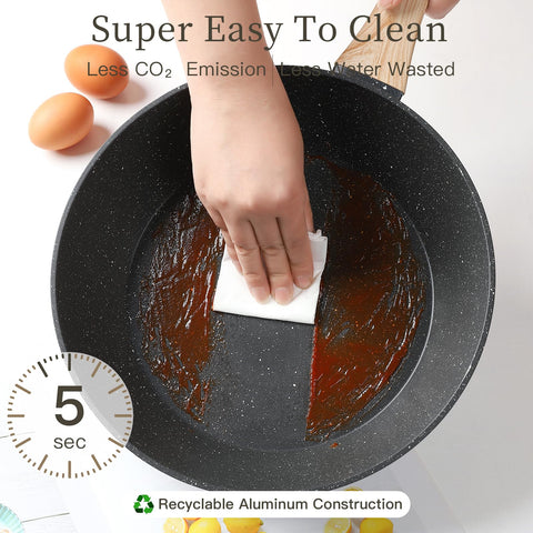 Anymark silicone spatula and pliers included with pot protectors.