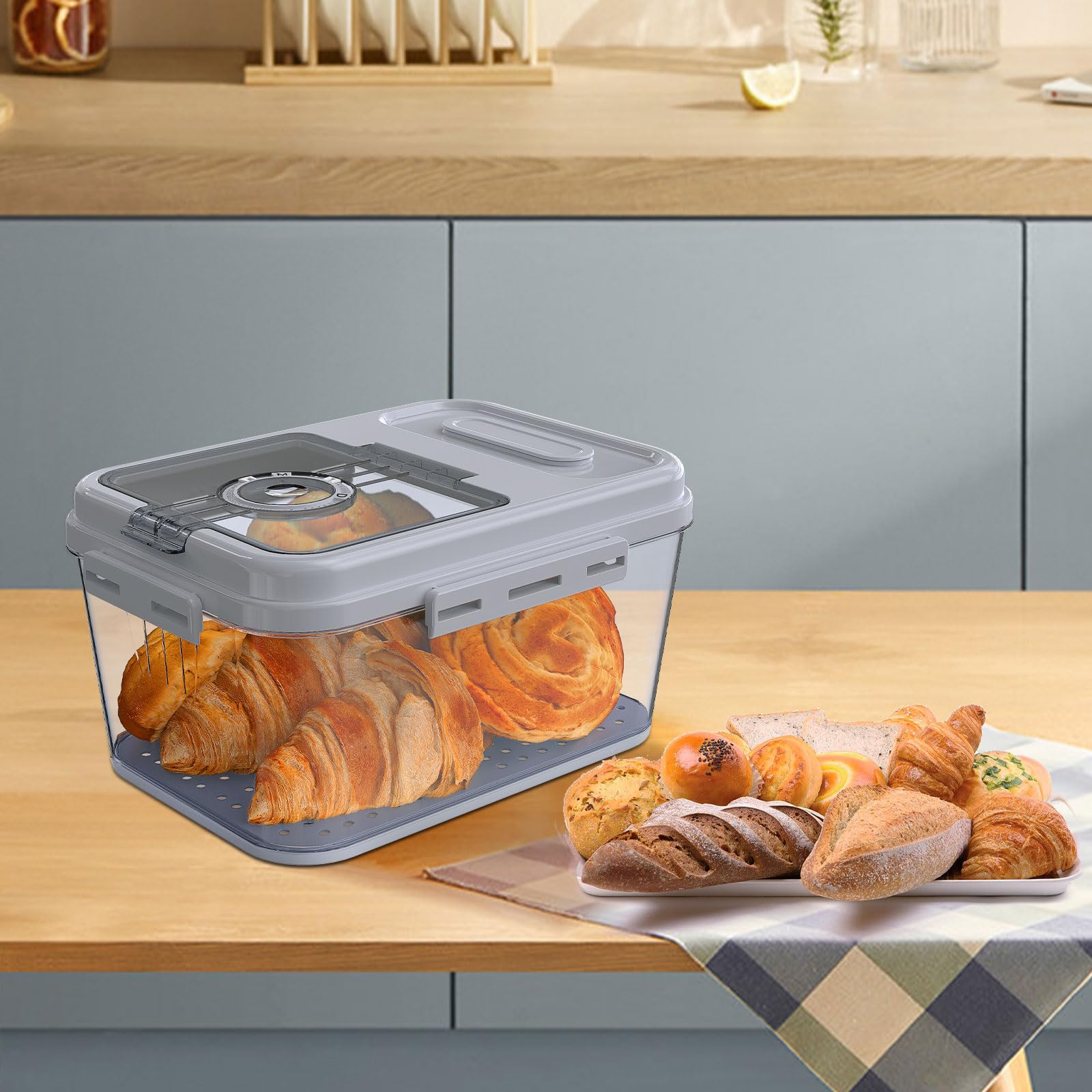 ANYPROLUS bread box multi-use storage for bread and produce.