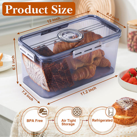 ANYPROLUS Bread Box seal with silicone strip ensures freshness