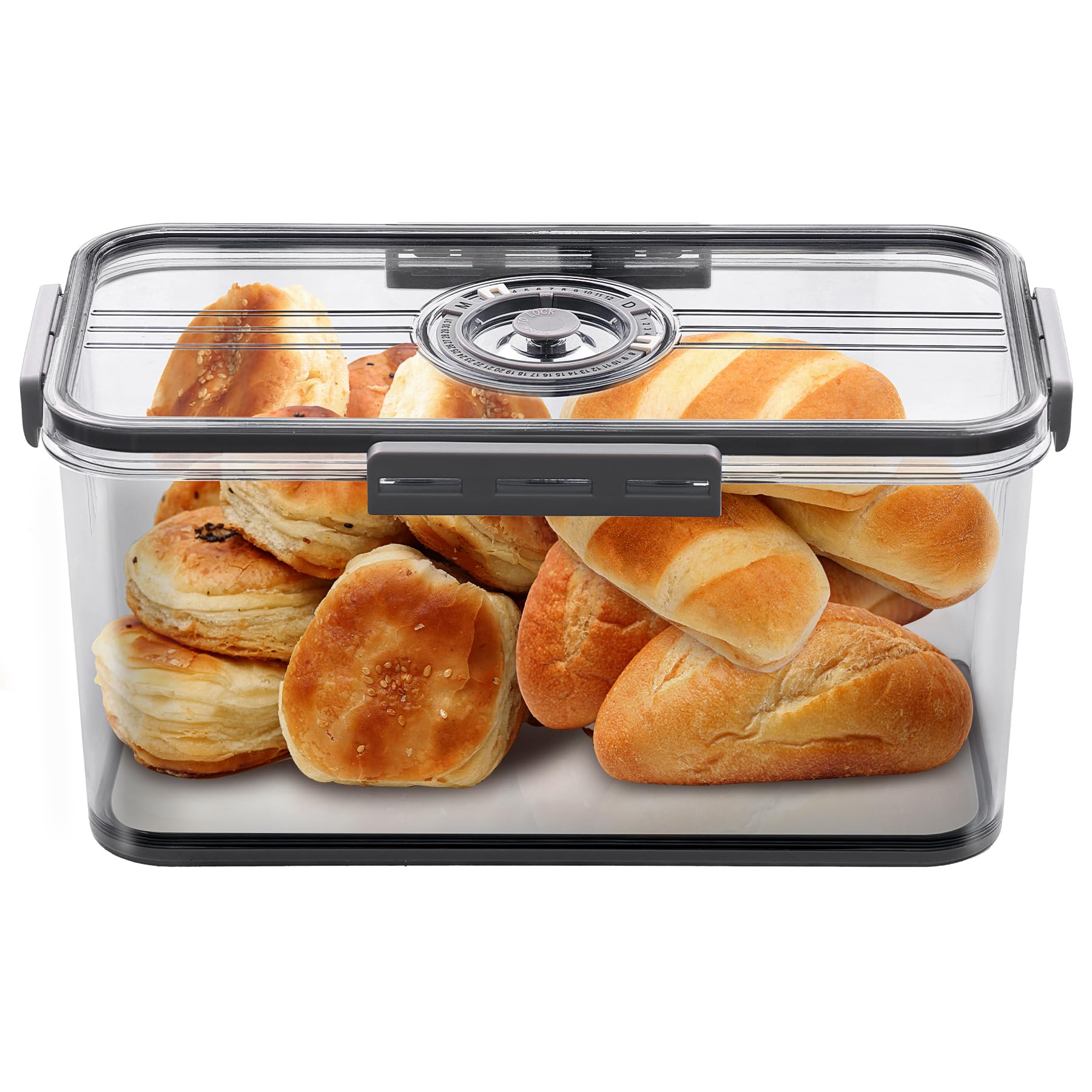 ANYPROLUS bread box with time dial tracks freshness date for confident storage