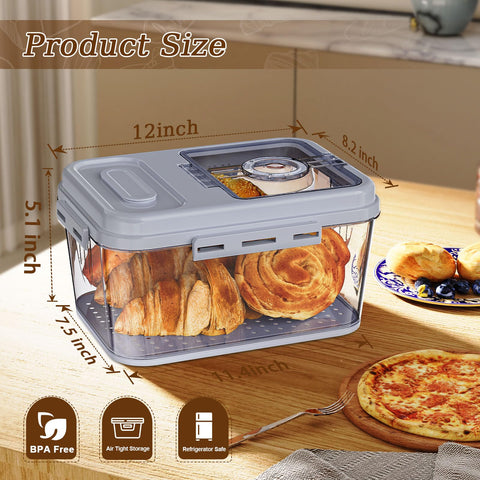 ANYPROLUS bread box transparent body shows contents at a glance.