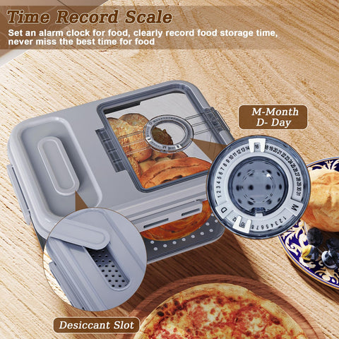 ANYPROLUS bread box wide opening for easy loading and retrieval.