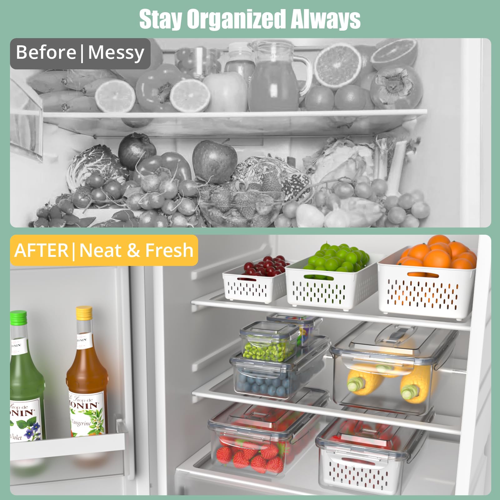 Anysig airtight lids close up showing secure sealing for freshness.