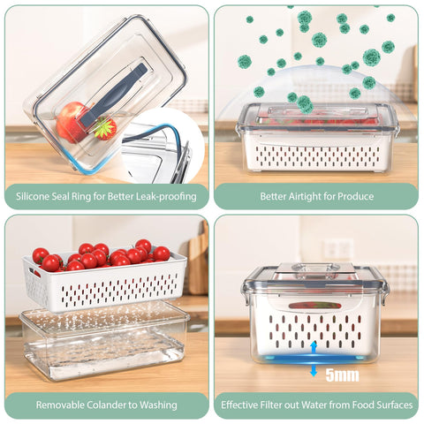 Anysig easy-grip handles simplify carrying containers from fridge to counter.