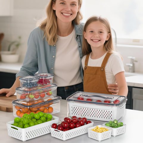 Anysig transparent design enables quick view of fridge contents.