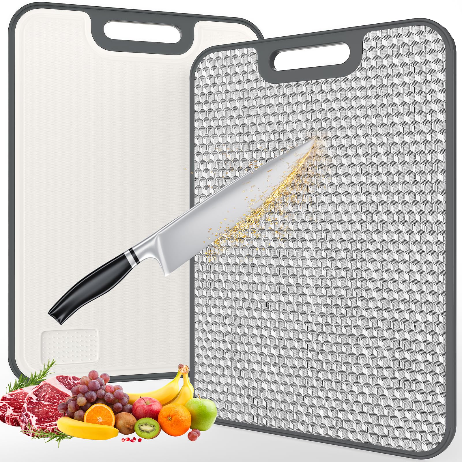 ANYZONE cutting board kitchen setup in use on a clutter-free workspace.