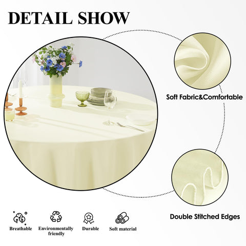 Aocoz ivory party decor highlighting centerpiece and lighting.