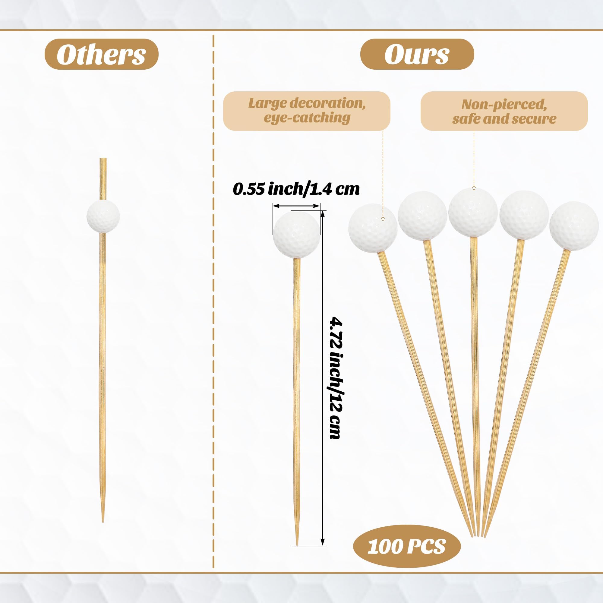 Aodaer golf skewers for cocktails and appetizers at parties