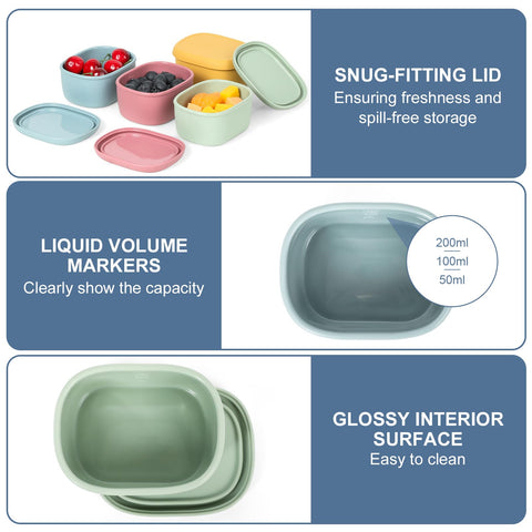 AOEDEO 10oz containers shown as microwave-safe for quick snacks.