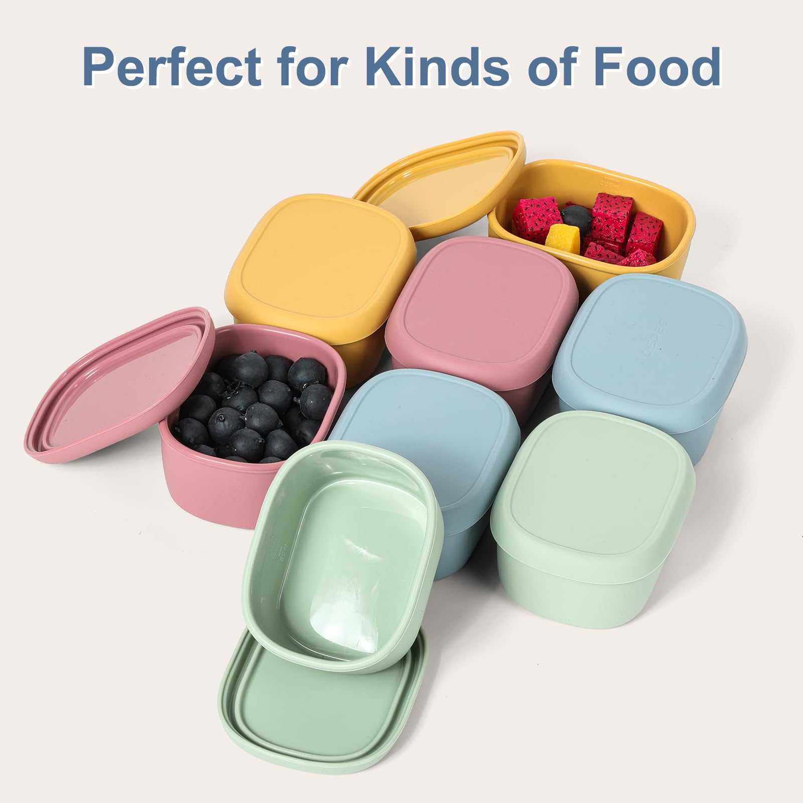 AOEDEO silicone snack containers ideal for dining out with kids.