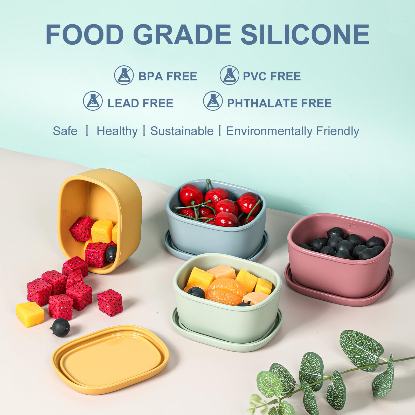 AOEDEO stackable lunch containers saved space on the counter.
