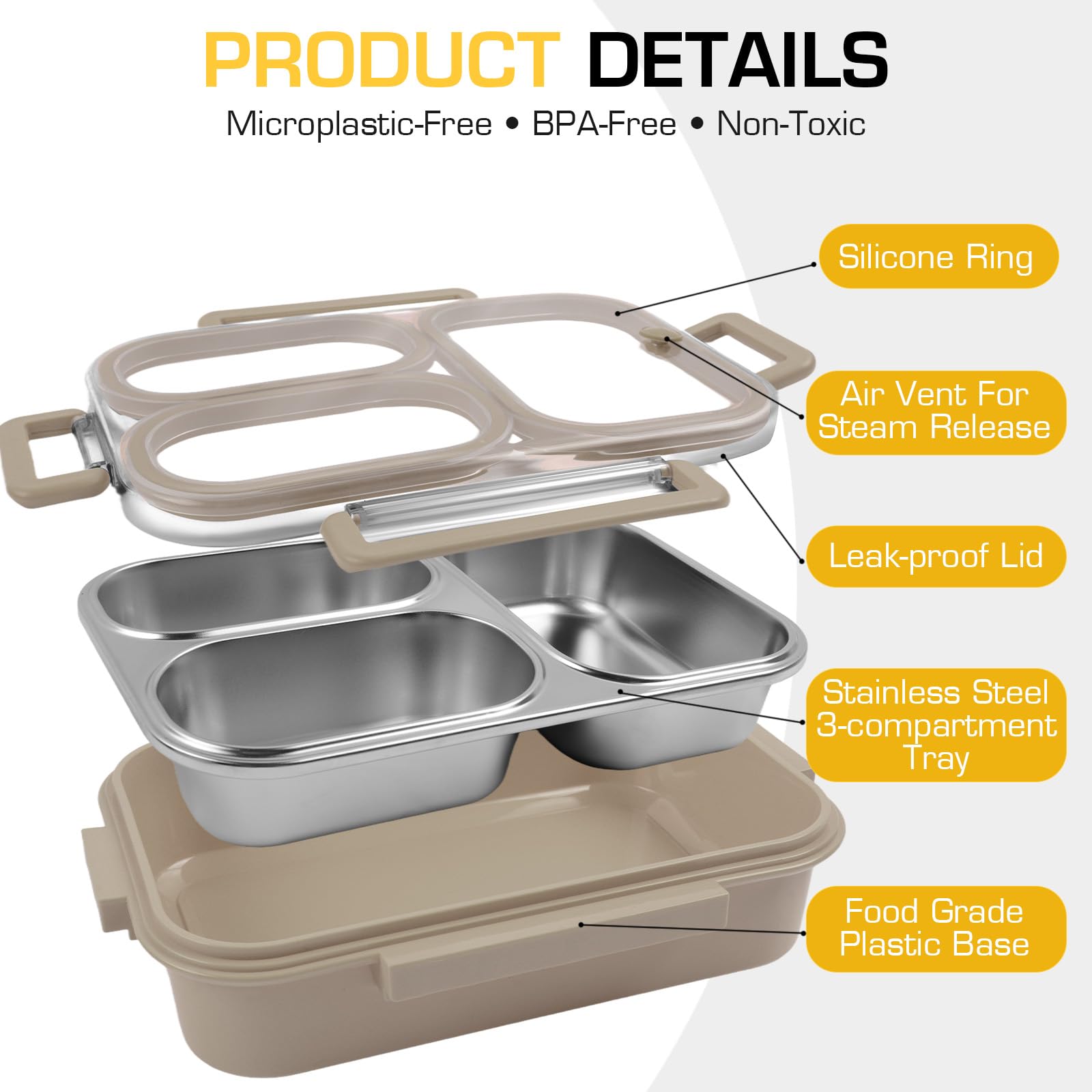 AOEDEO 304 stainless steel body resists rust and odors.