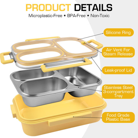 AOEDEO divided bento-style container ideal for kid and adult meal prep.