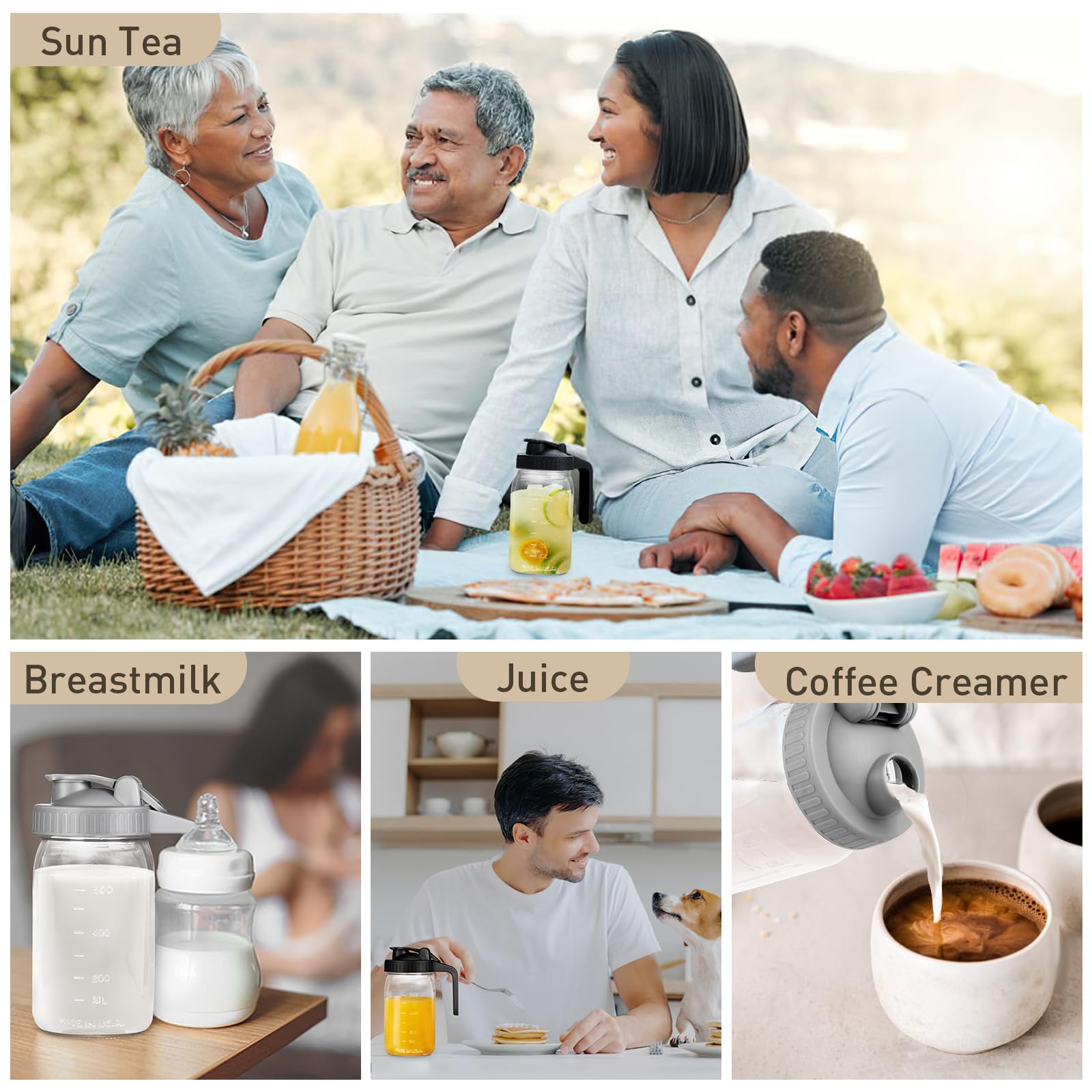 AoeJarry coffee and tea storage jar for fridge-friendly cold brews and infusions