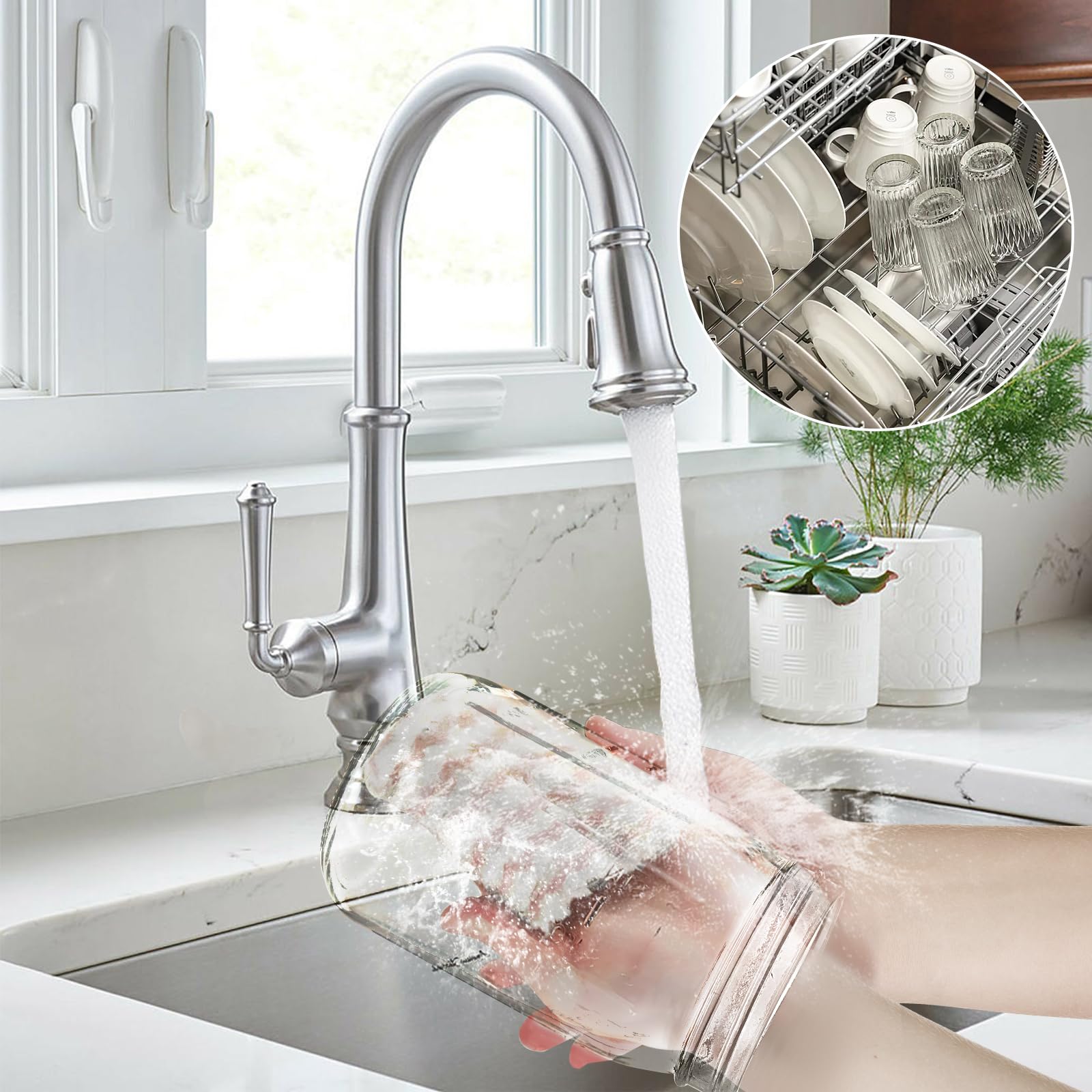 AoeJarry easy-clean wide-mouth jar designed for quick hand-wash or dishwasher cleaning