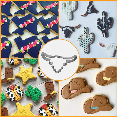Aoerfes Cowboy hat cutter adds playful hats to cookies and desserts.