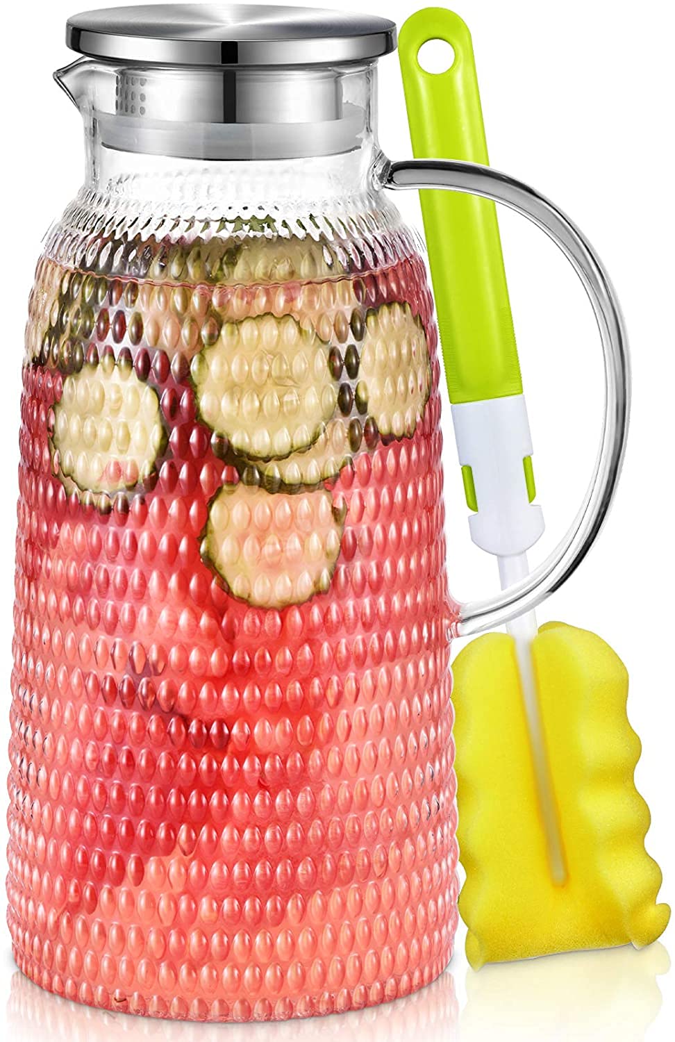 Aofmee 80oz glass pitcher with lid ready for large gatherings