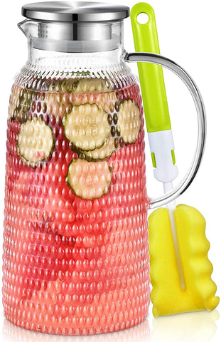 Aofmee 80oz glass pitcher with lid ready for large gatherings