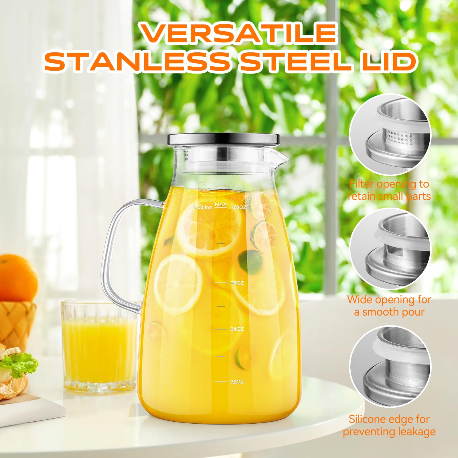 Aofmee borosilicate glass construction resists temperature changes for hot and cold beverages.