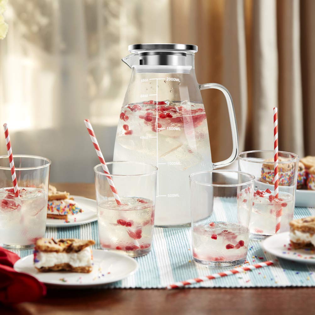 Aofmee borosilicate glass pitcher shows heat resistance for hot and cold drinks