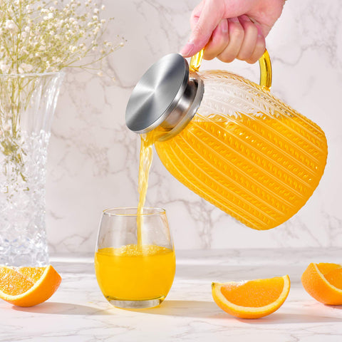 Aofmee glass jug ideal for iced tea, lemonade, or sangria