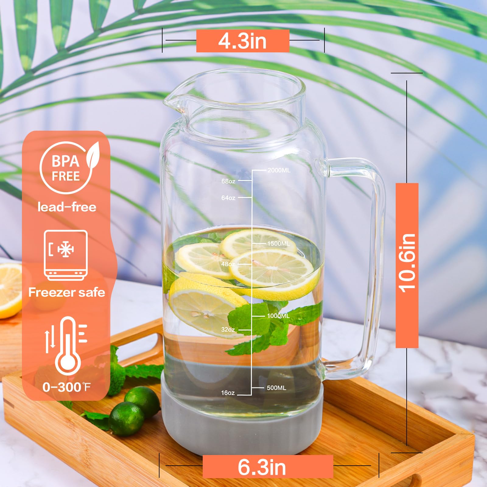 Aofmee pitcher with dual pouring modes for versatile serving