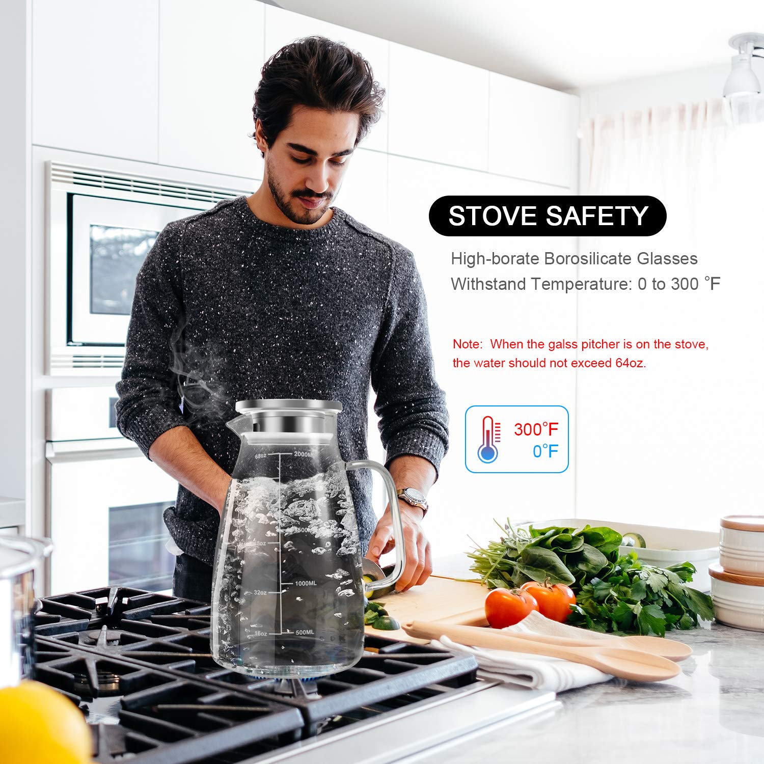 Aofmee pitcher lid offers two pour functions for strain-free serving