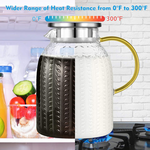 Aofmee pitcher wide mouth makes adding fruit and ice easy