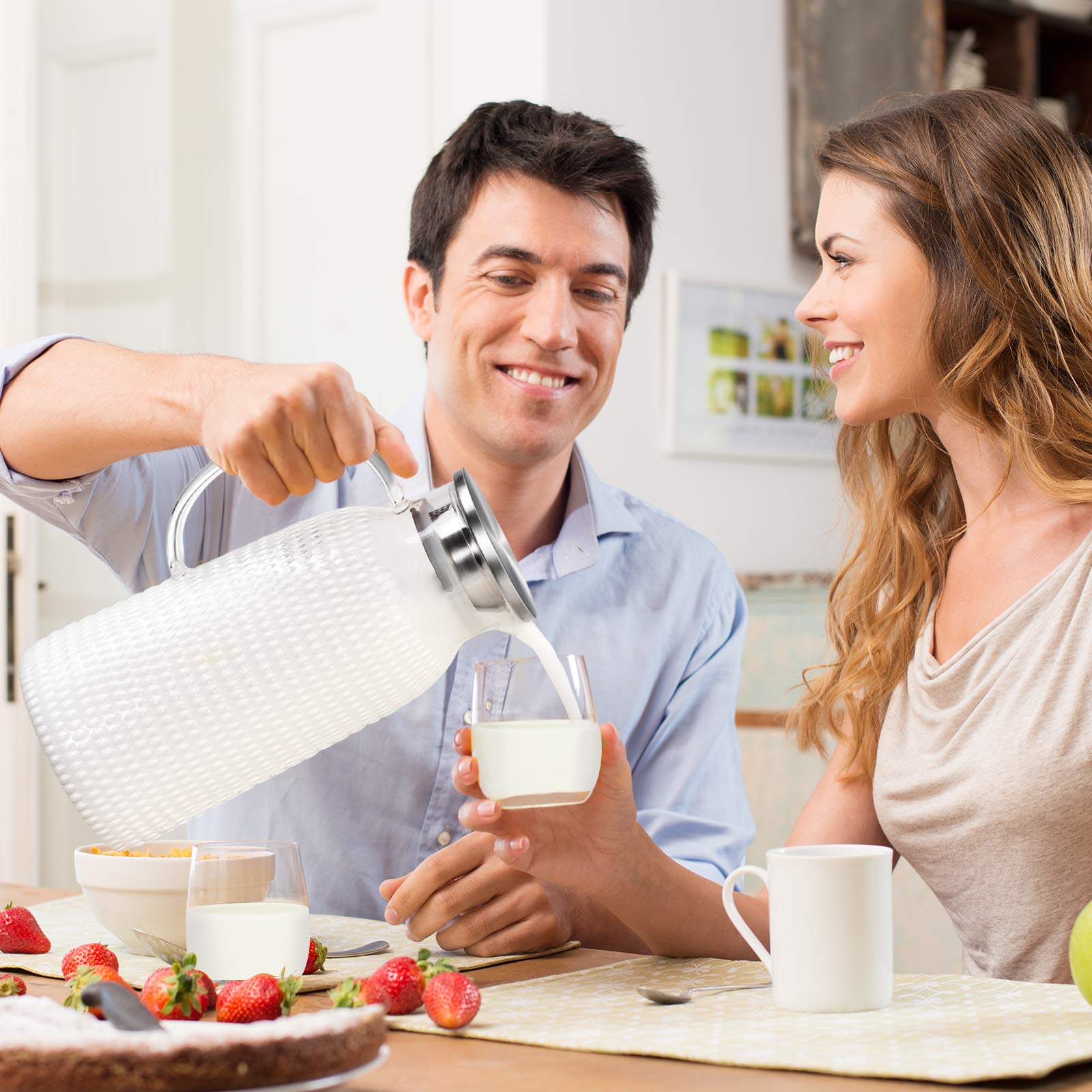 Aofmee pitcher ideal for iced tea, fruit water, and sangria