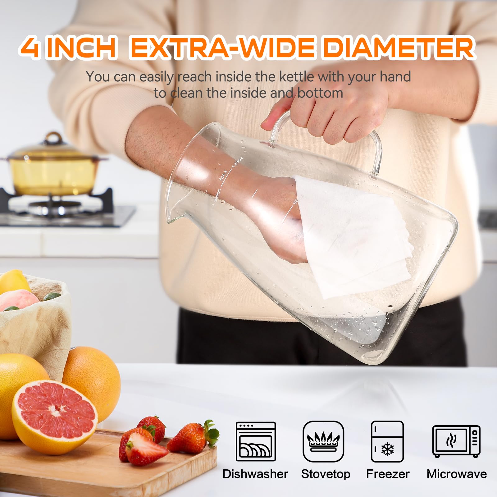 Aofmee wide opening design makes adding ice and fruit slices effortless.