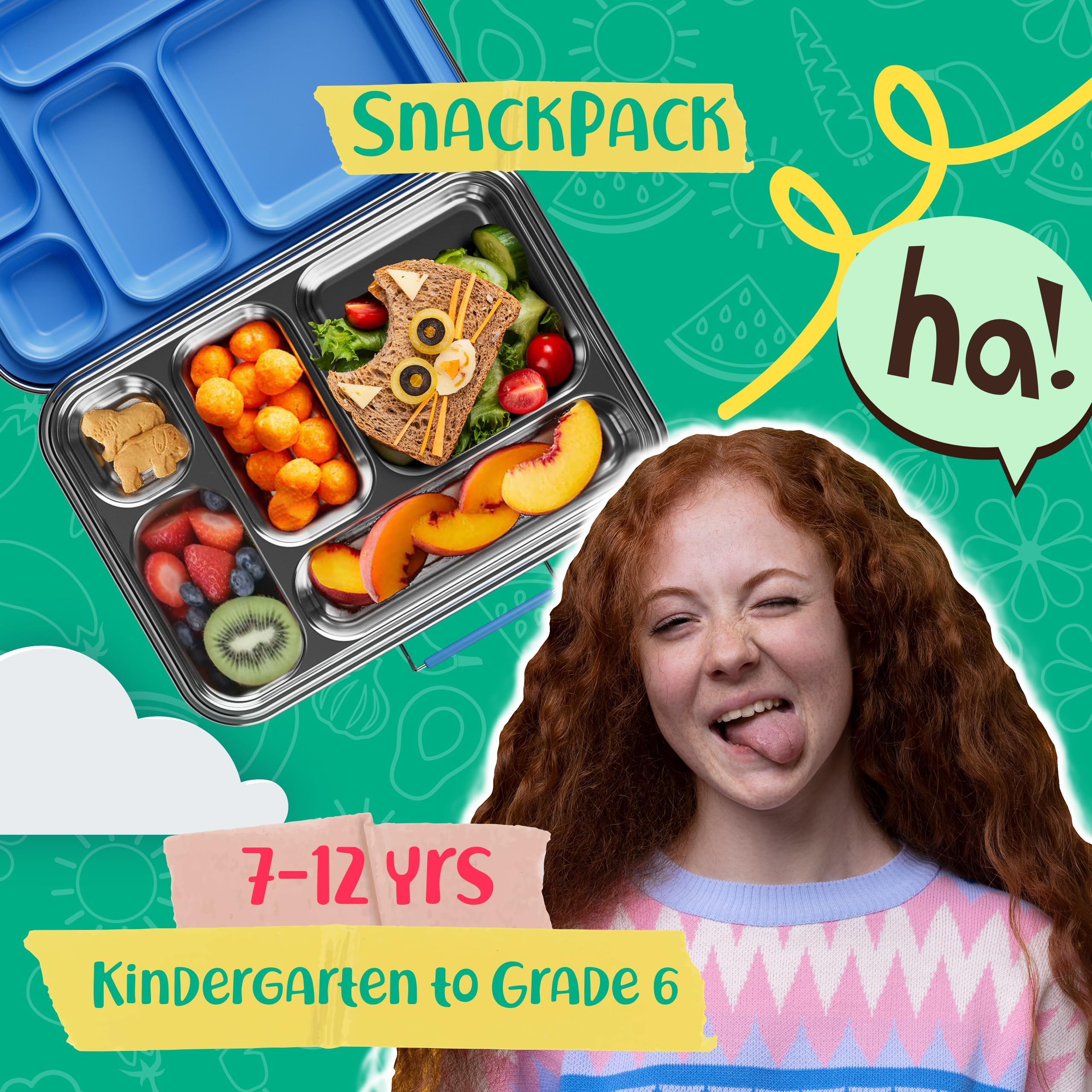AOHEA bento box five-compartment layout keeps meals neatly separated for school days.