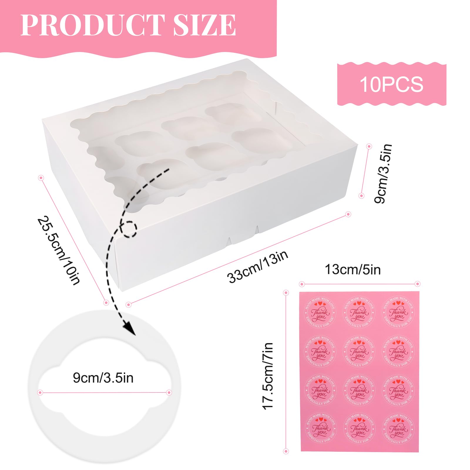 AOJOYS cupcake inserts provide sturdy support for twelve cupcakes during transport