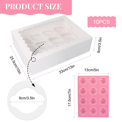 AOJOYS cupcake inserts provide sturdy support for twelve cupcakes during transport