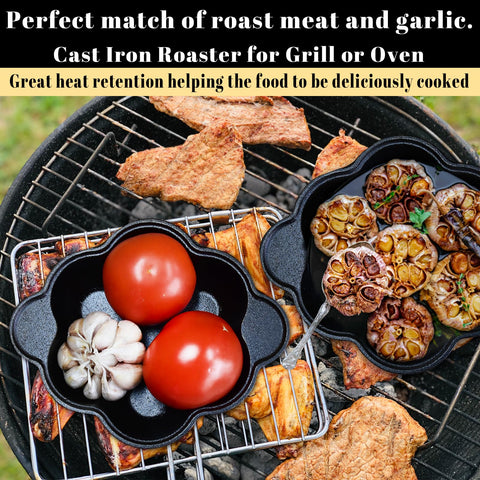 AOKDEER cast-iron dutch oven side view with lid demonstrates durable construction for outdoor cooking.