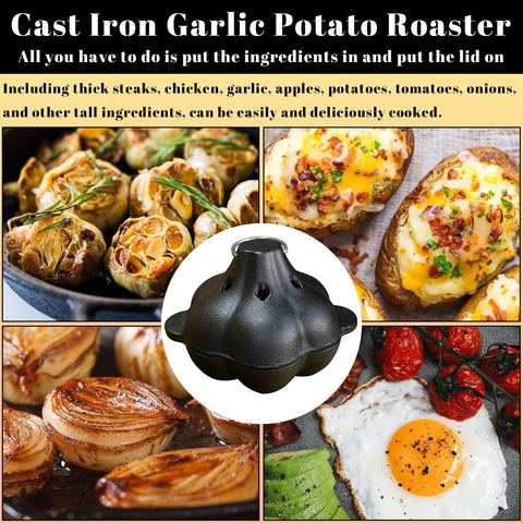 AOKDEER garlic bulbs on roaster illustrates gentle caramelization and rich aroma.