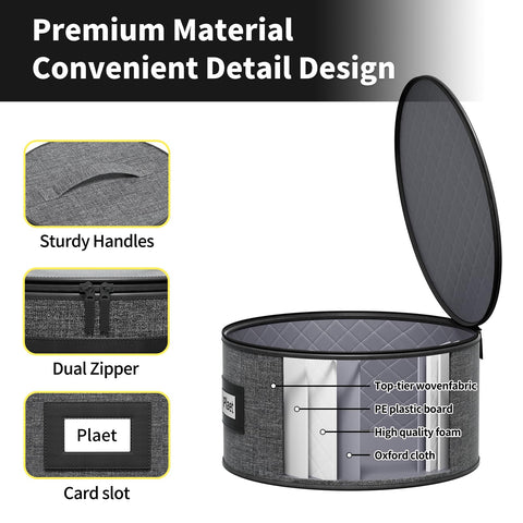 Aokeyee storage container features soft dividers to prevent scratches.