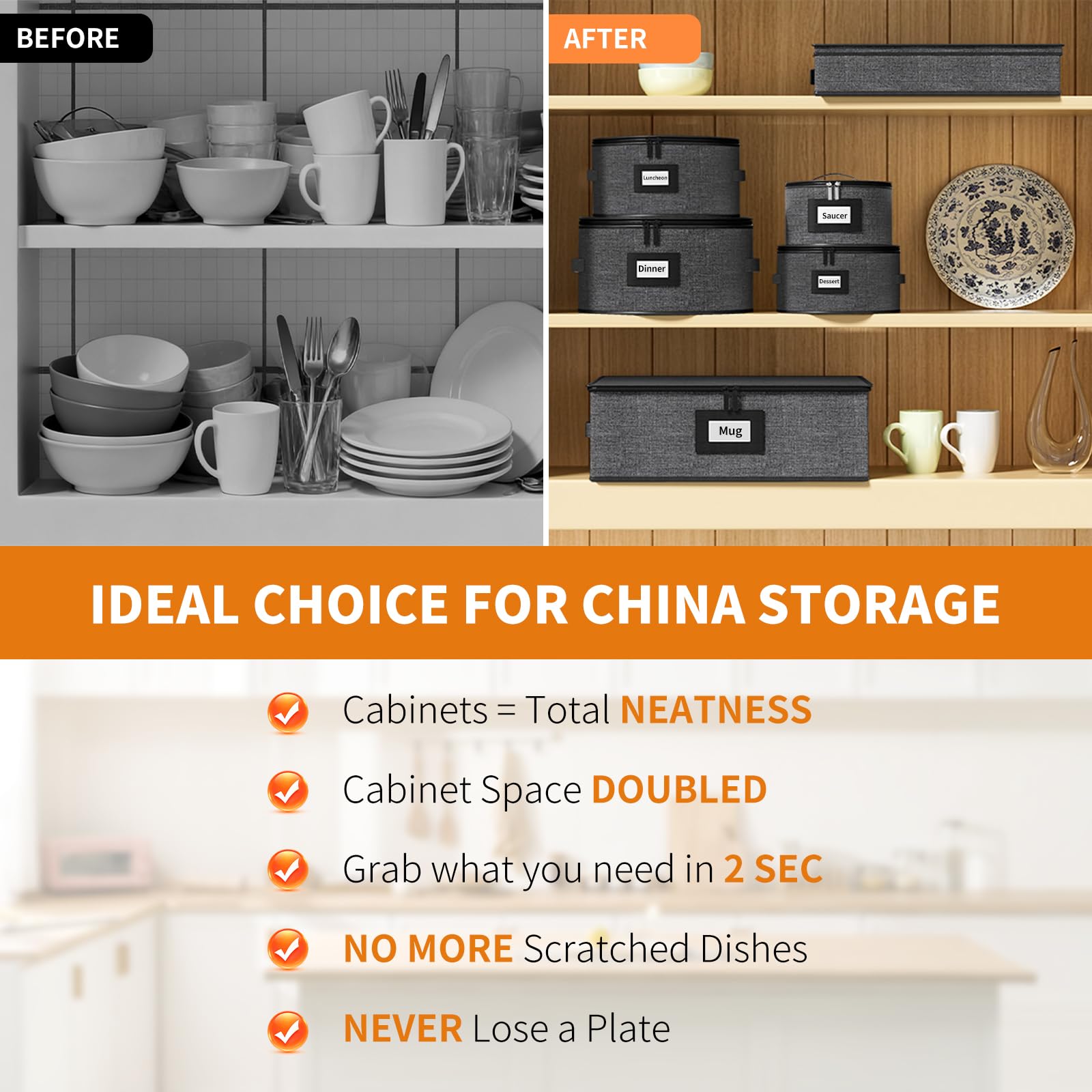 Aokeyee container lid and handle simplify safe stacking and transport.