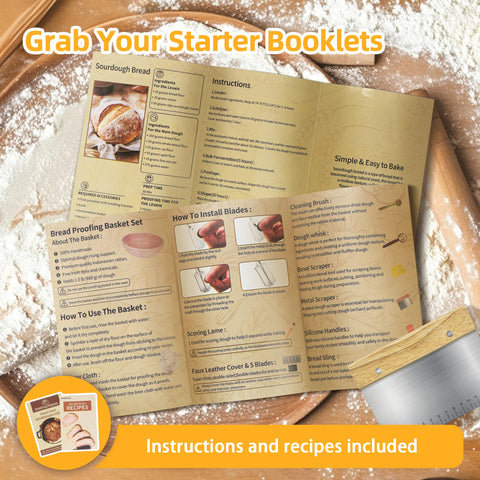 Aollewoiti bread-baking set with silicone mat and scoring lame