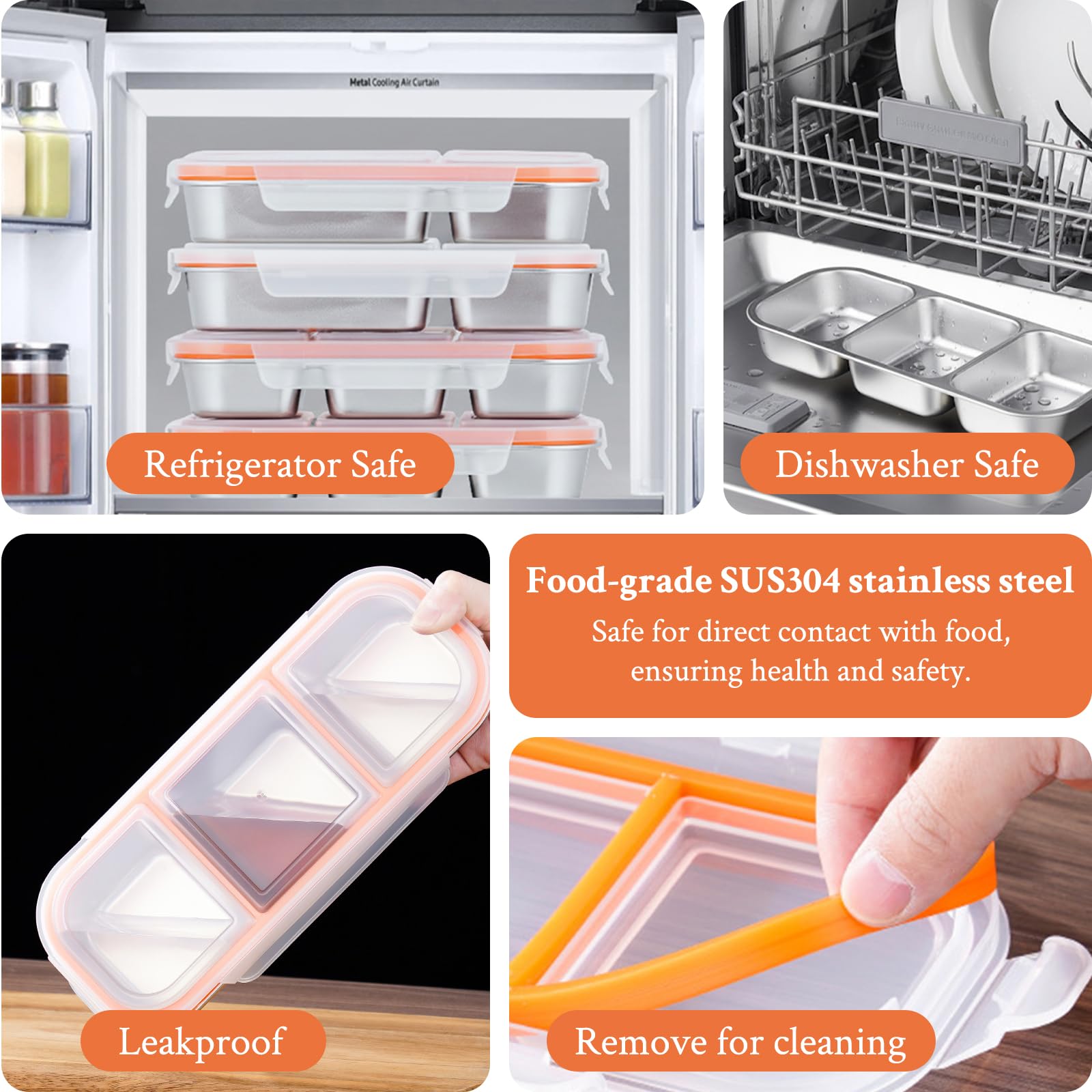 Aomeskoitoy fridge and freezer safe snack box for meals