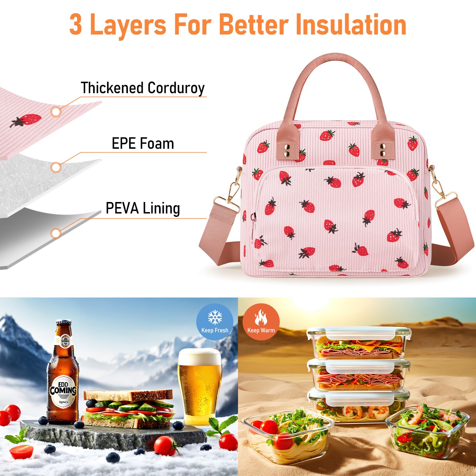 Aomeskoitoy side pockets offer quick access for cups or umbrellas.