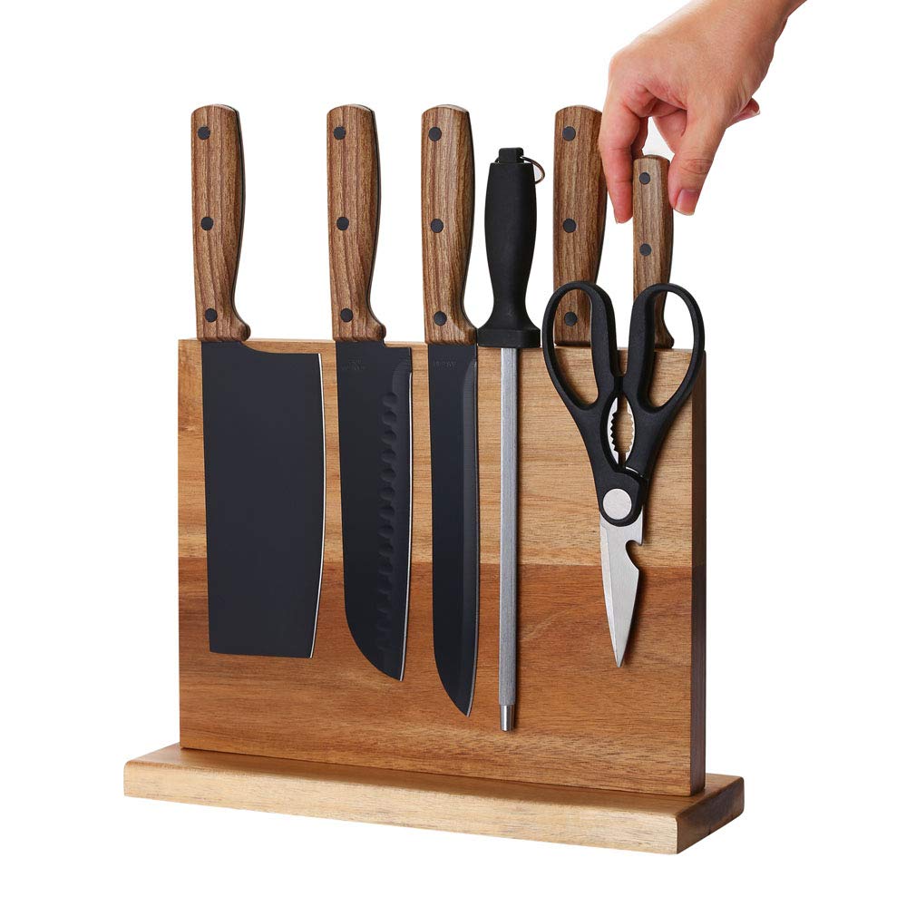 Aomiesen anti-skid base provides stable knife display.