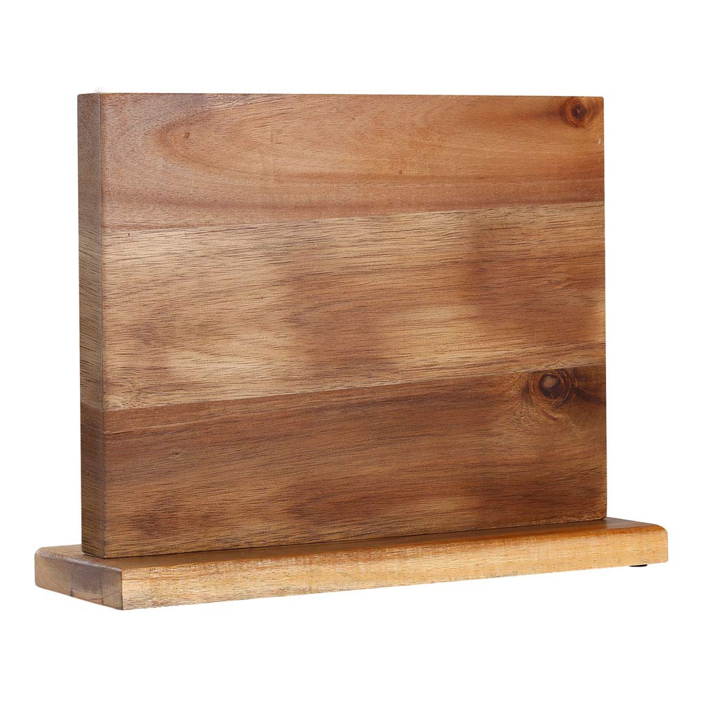 Aomiesen magnetic-suction knife block securely holds blades.