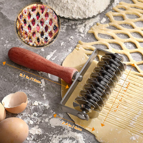 Aonagi stainless steel blades cut cleanly for quick lattice tops