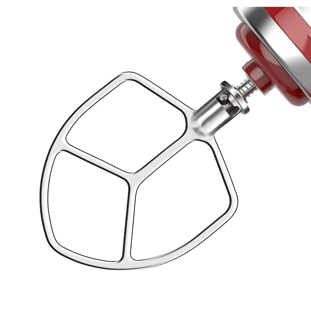 Aooaid stainless steel paddle flat beater for KitchenAid 5qt Plus, durable mixing tool.