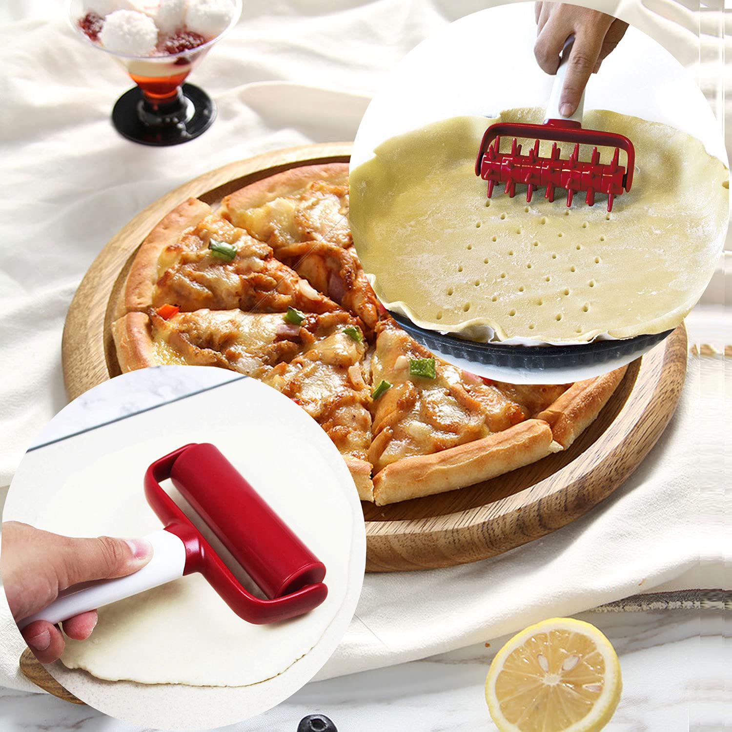 AooBaBa pastry roller helps achieve uniform dough thickness
