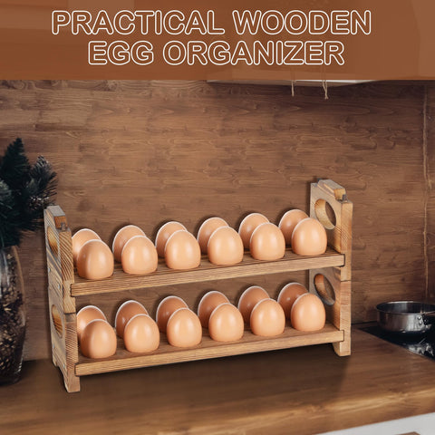 AOOHOOA Egg Holder prevents eggs from rolling away on the counter.