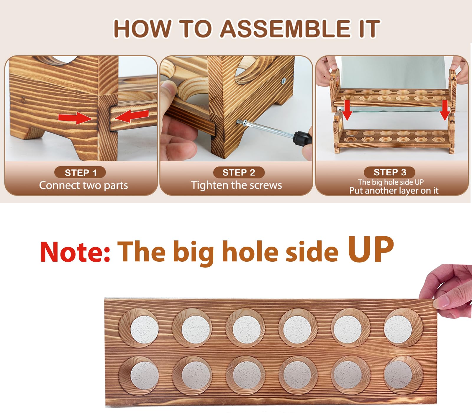 AOOHOOA 24-Hole Rack accommodates chicken, duck, and quail eggs.