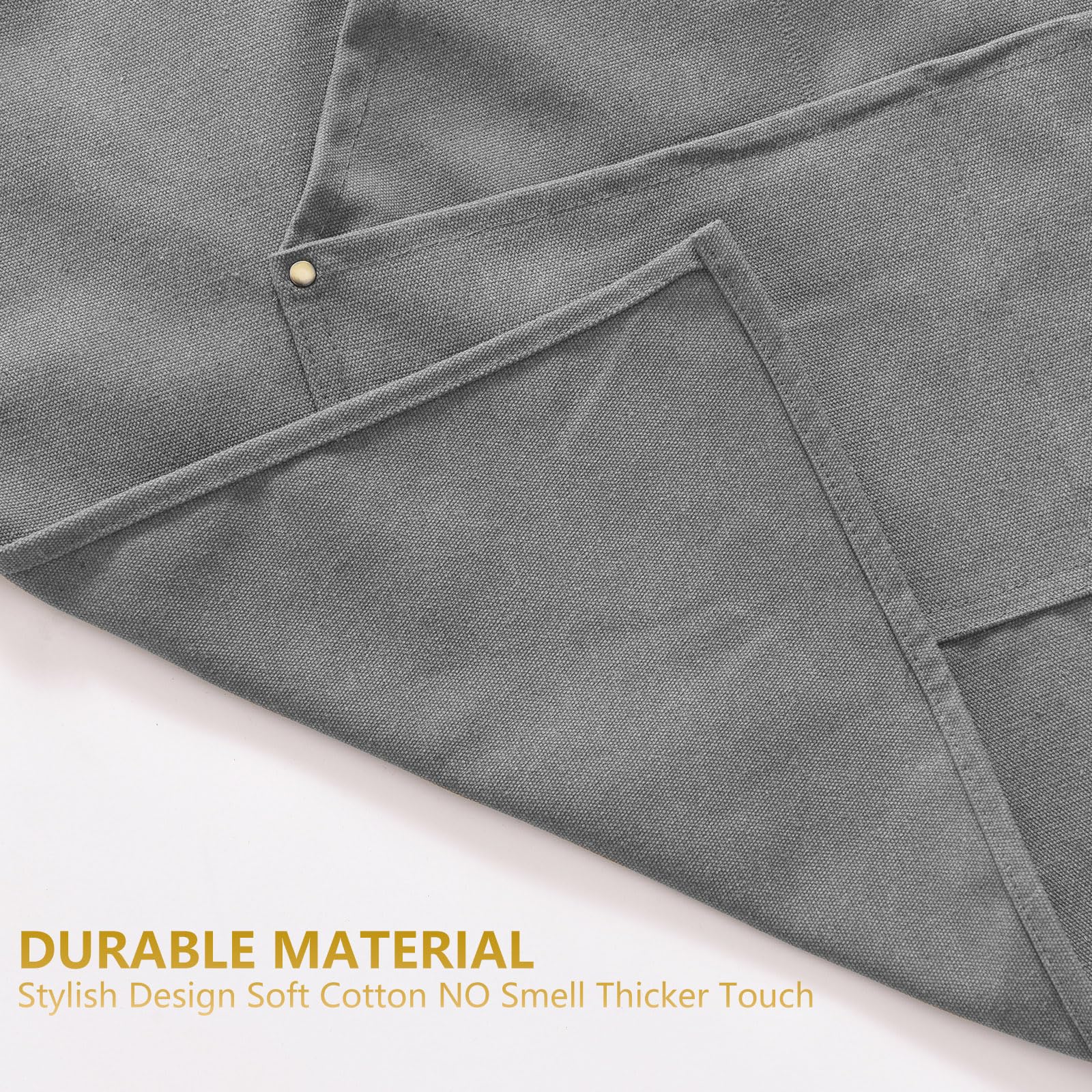 Aoomzoon apron multi-pocket design keeping phone, notebook, and thermometer handy